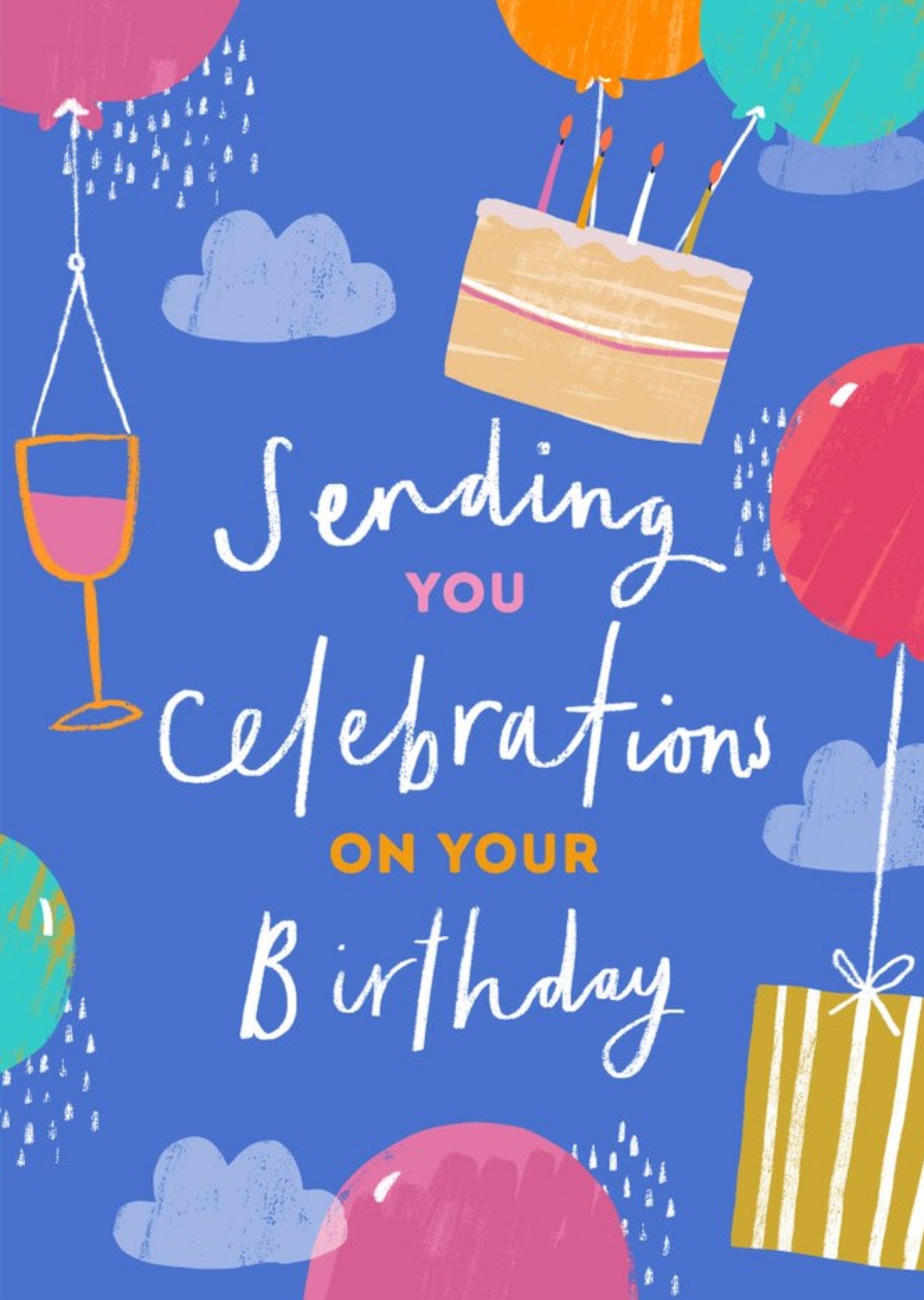 Moonpig Sending You Celebration On Your Birthday Virtual Birthday Card, Large