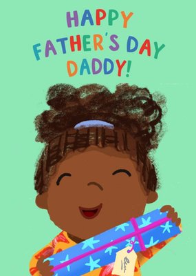 Pigment Illustration Cute Father's Day Colourful Kids Card