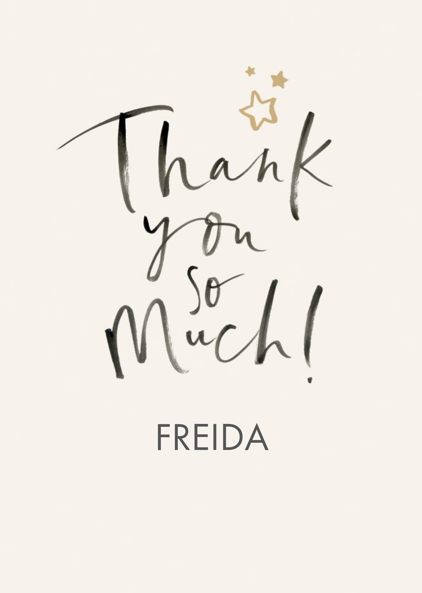 Handwritten Typography On A White Background Thank You So Much Card Ecard