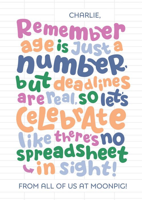Celebrate Like There's No Spreadsheet In Sight! Birthday Card