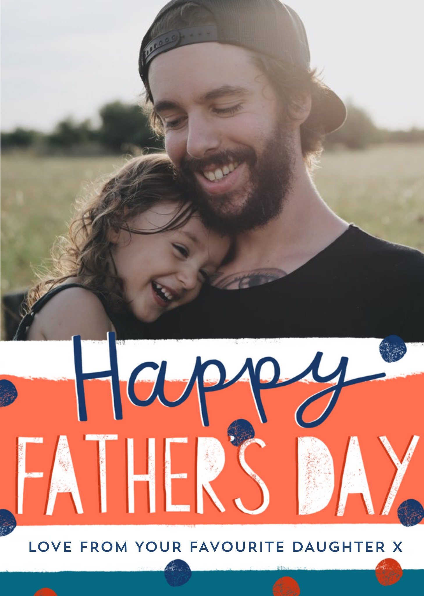 Bright & Bold Typography Trans Transgender Lgbt LGBTQ LGBTQ+ Happy Father's Day Photo Card