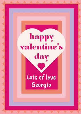 Cute illustrated Lots Of Love Valentine's Day Card
