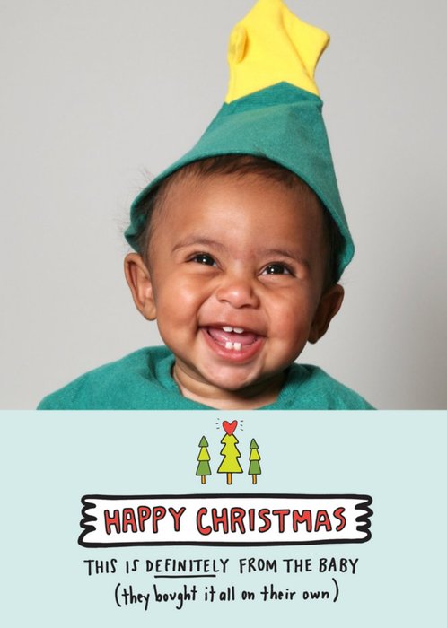 Happy Christmas From The Baby Photo Upload Card