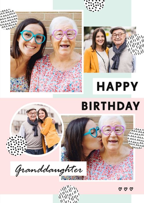 Bougie Happy Birthday Granddaughter Multi Photo Upload Card