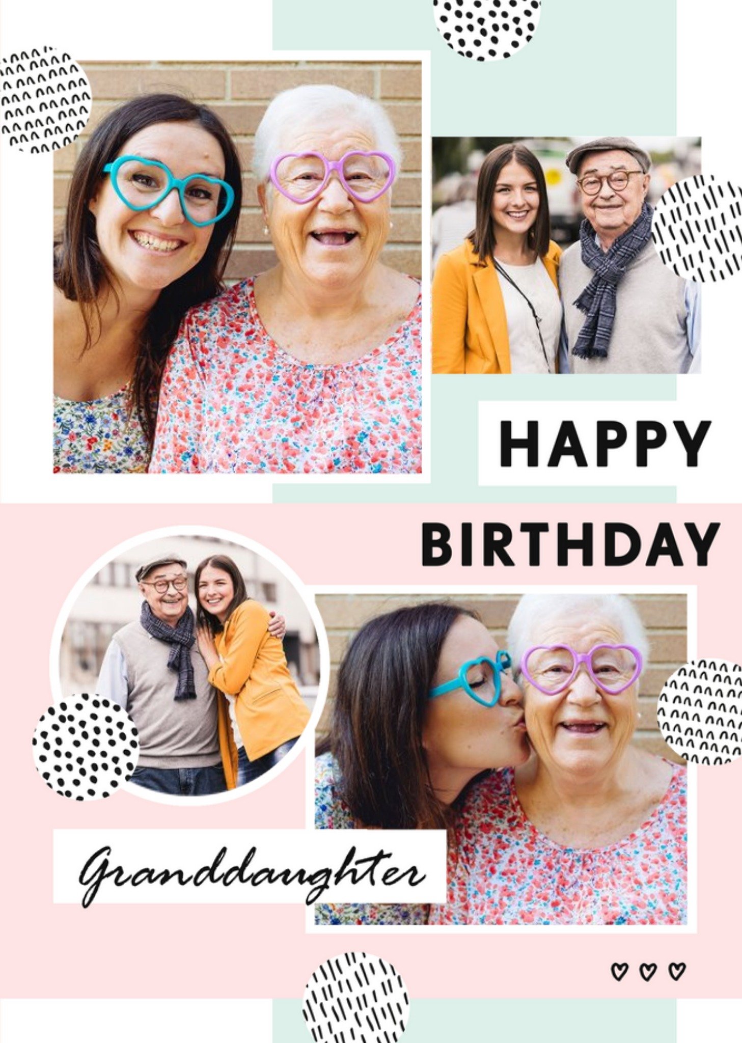 Moonpig Bougie Happy Birthday Granddaughter Multi Photo Upload Card Ecard