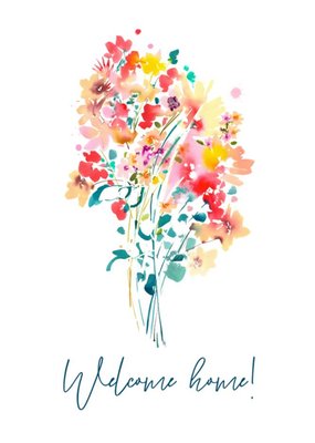 Colourful Bouquet Welcome Home Card