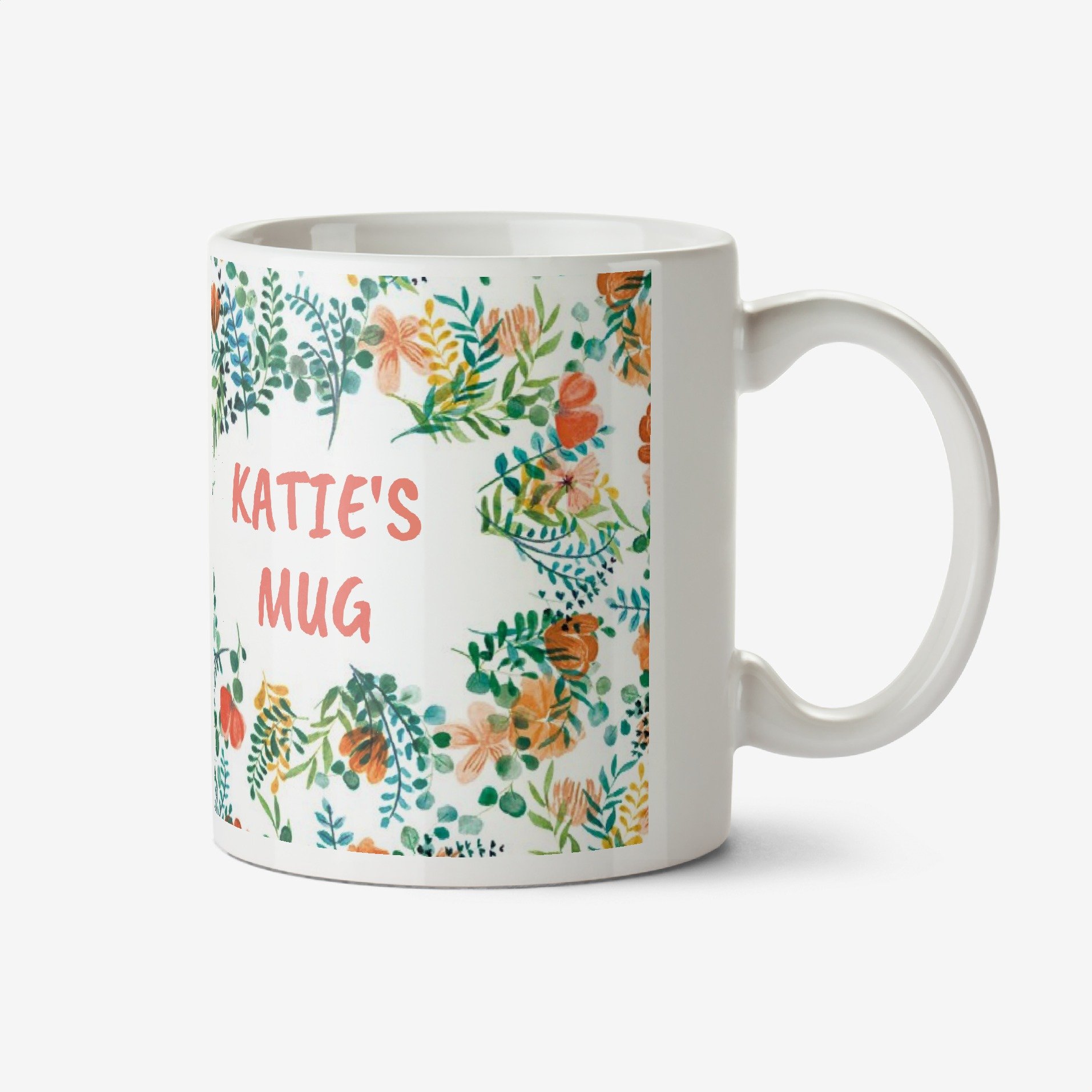 Personalised Floral Birthday Mug Ceramic Mug