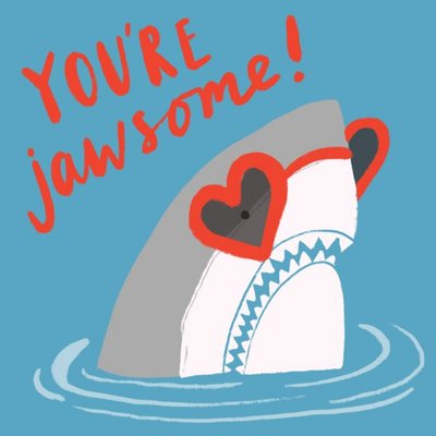 Katy Welsh Illustrated Artistic Pun Valentine's Day Australia Shark Card