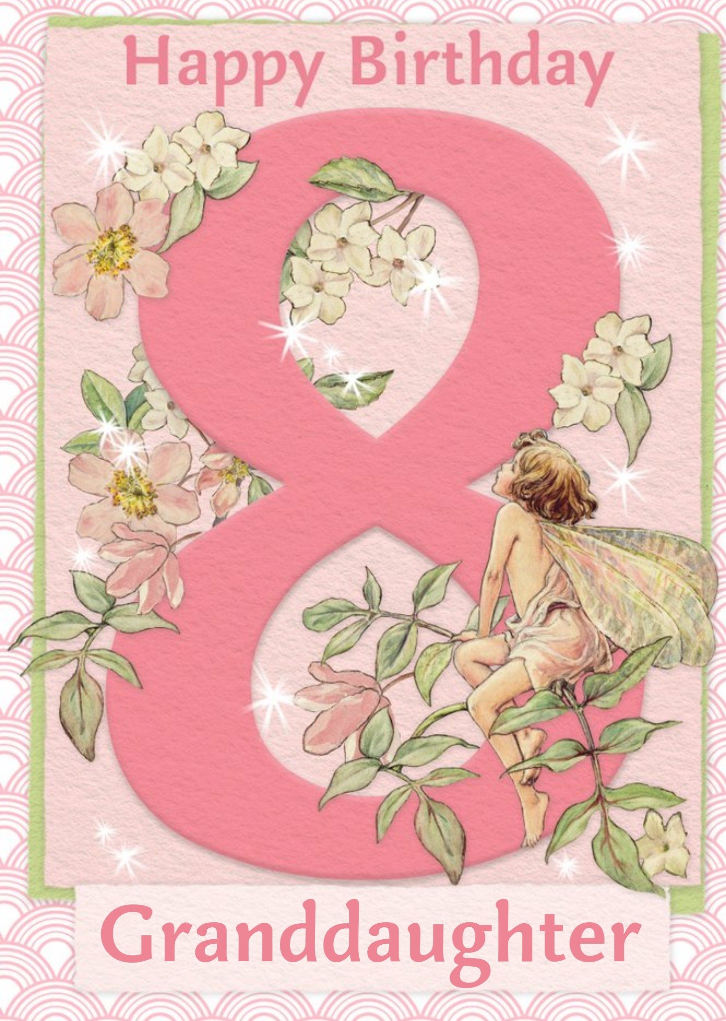 Flower Fairies 8th Birthday Card, Large