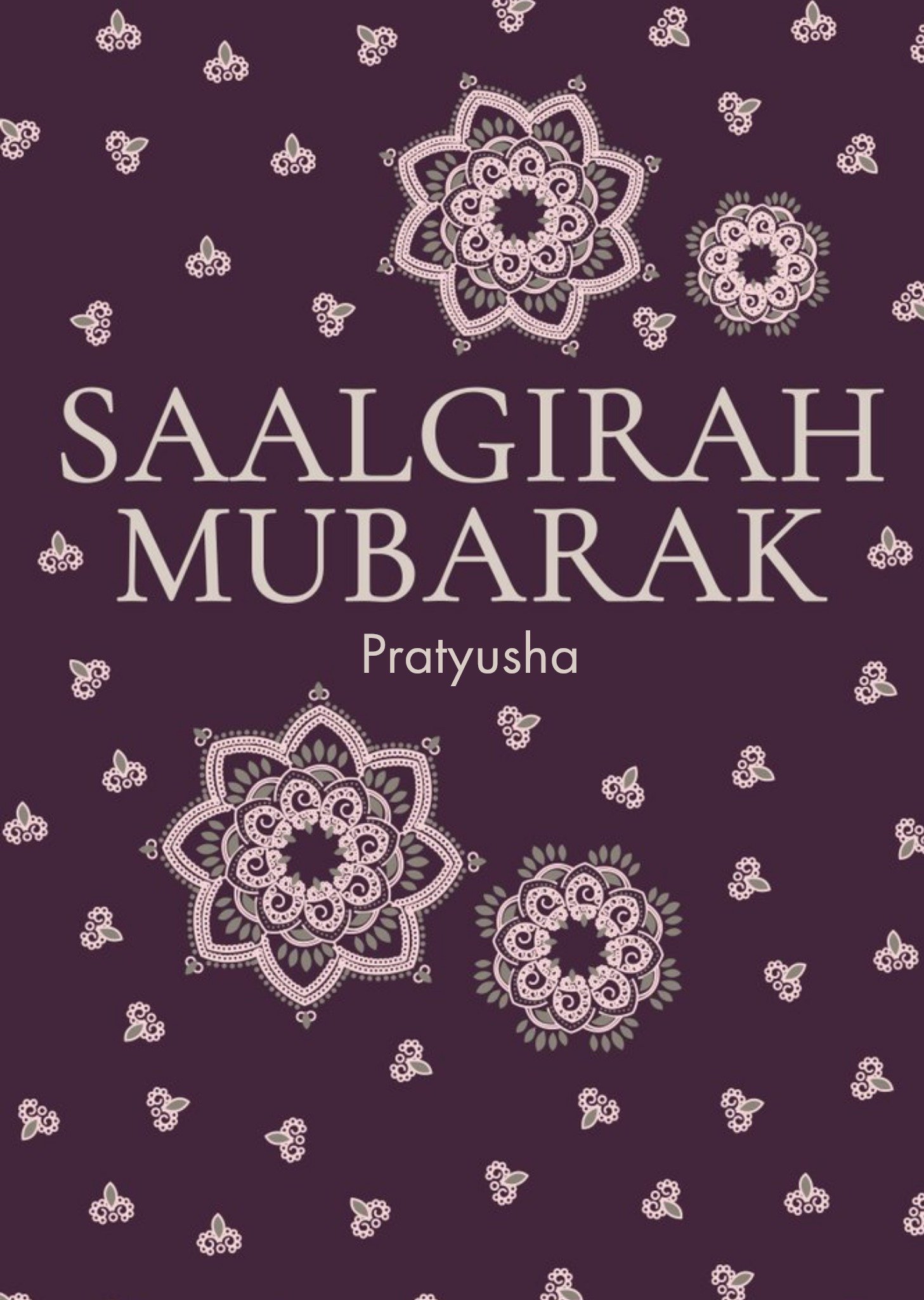 Eastern Print Studio Eastern Print Saalgirah Mubarak Blessed Birthday Card Ecard