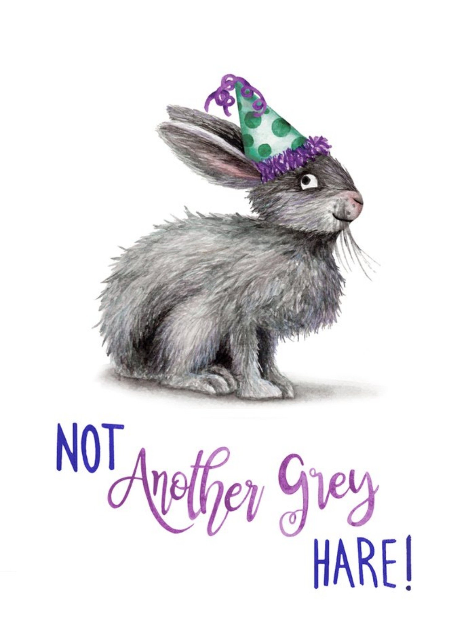 Moonpig Citrus Bunn Hare Pun Funny Cute Animal Party Birthday, Large Card