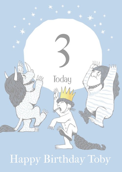 Where The Wild Things Are 3 Today Birthday Card