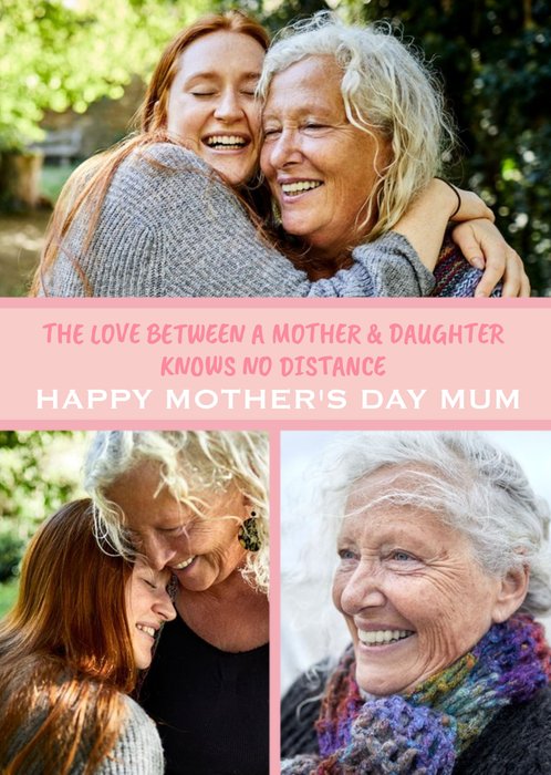 The Love Between A Mother and Daughter Knows No Distance Photo Upload Mothers Day Card