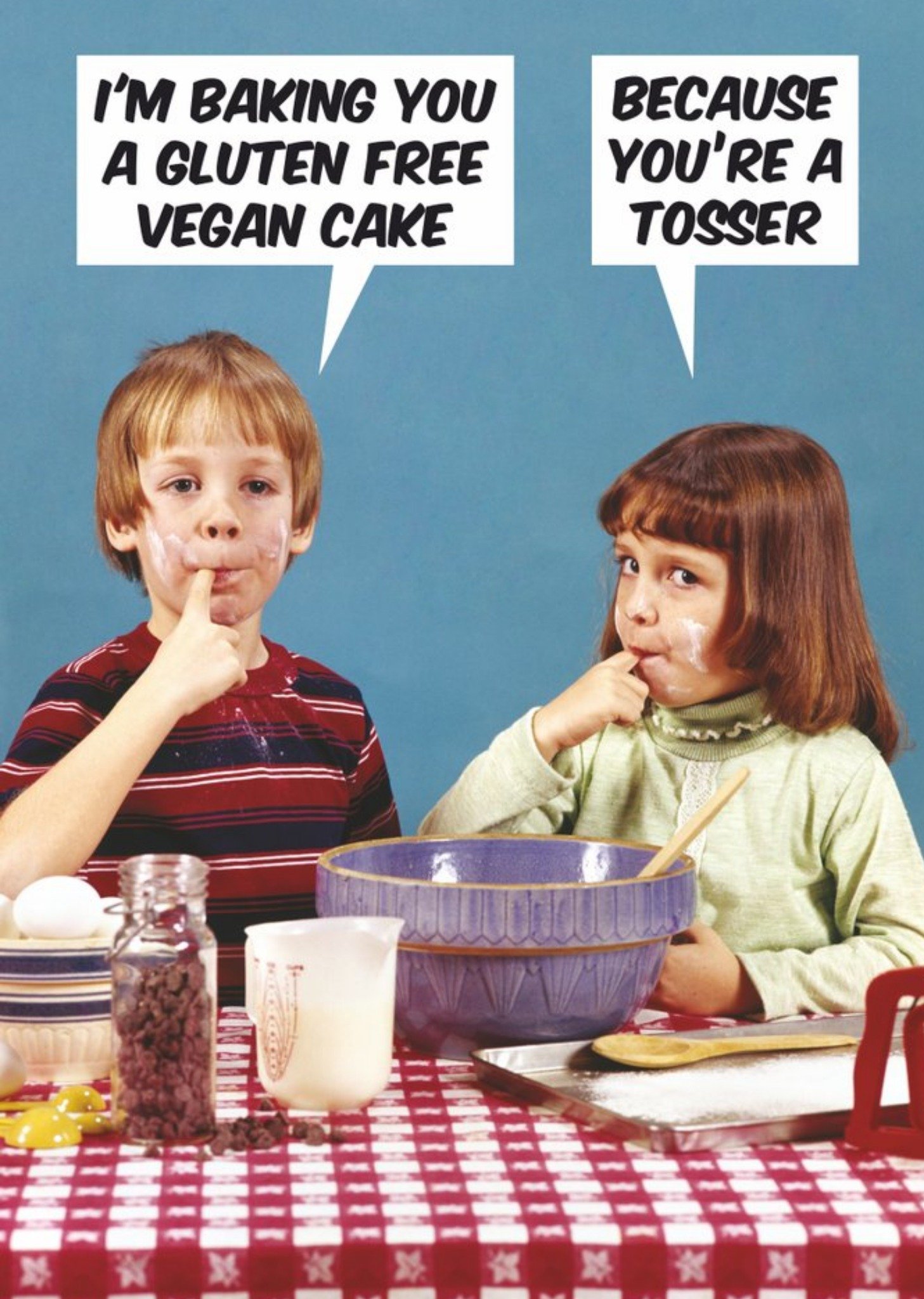 Dean Morris Gluten Free Vegan Funny Card