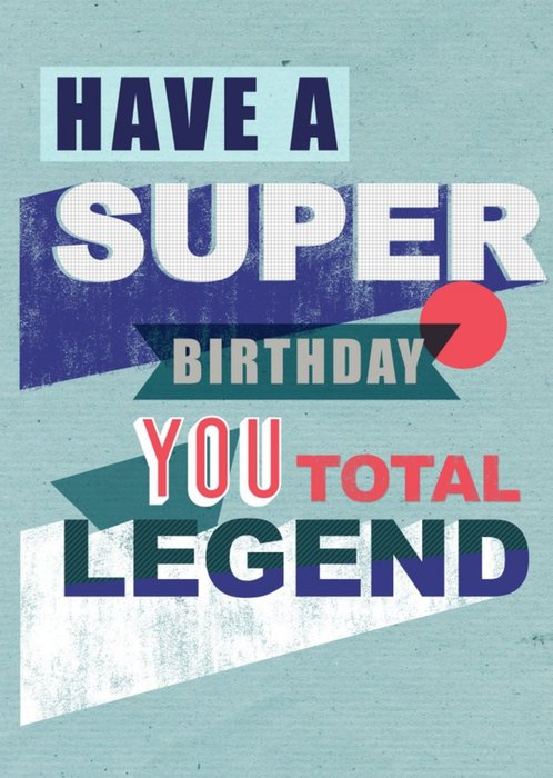 Birthday card - quick card - typographic - legend