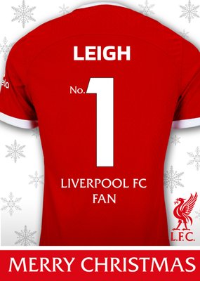 Number 1 Liverpool FC Fan Christmas Card