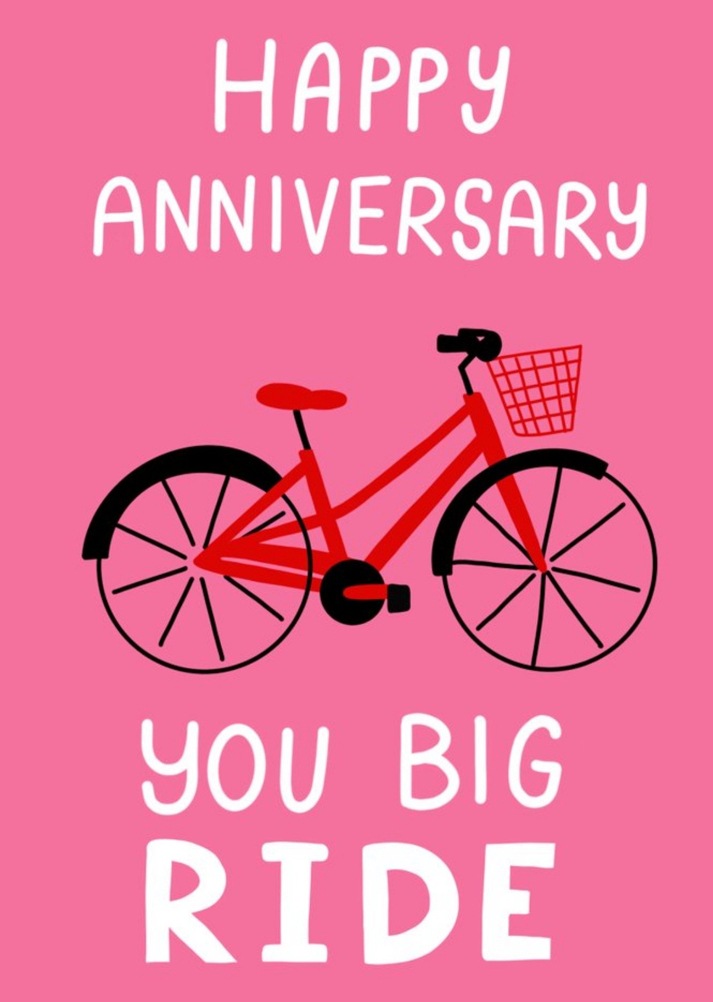 Moonpig Illlustrated Big Ride Happy Anniversary Card, Large