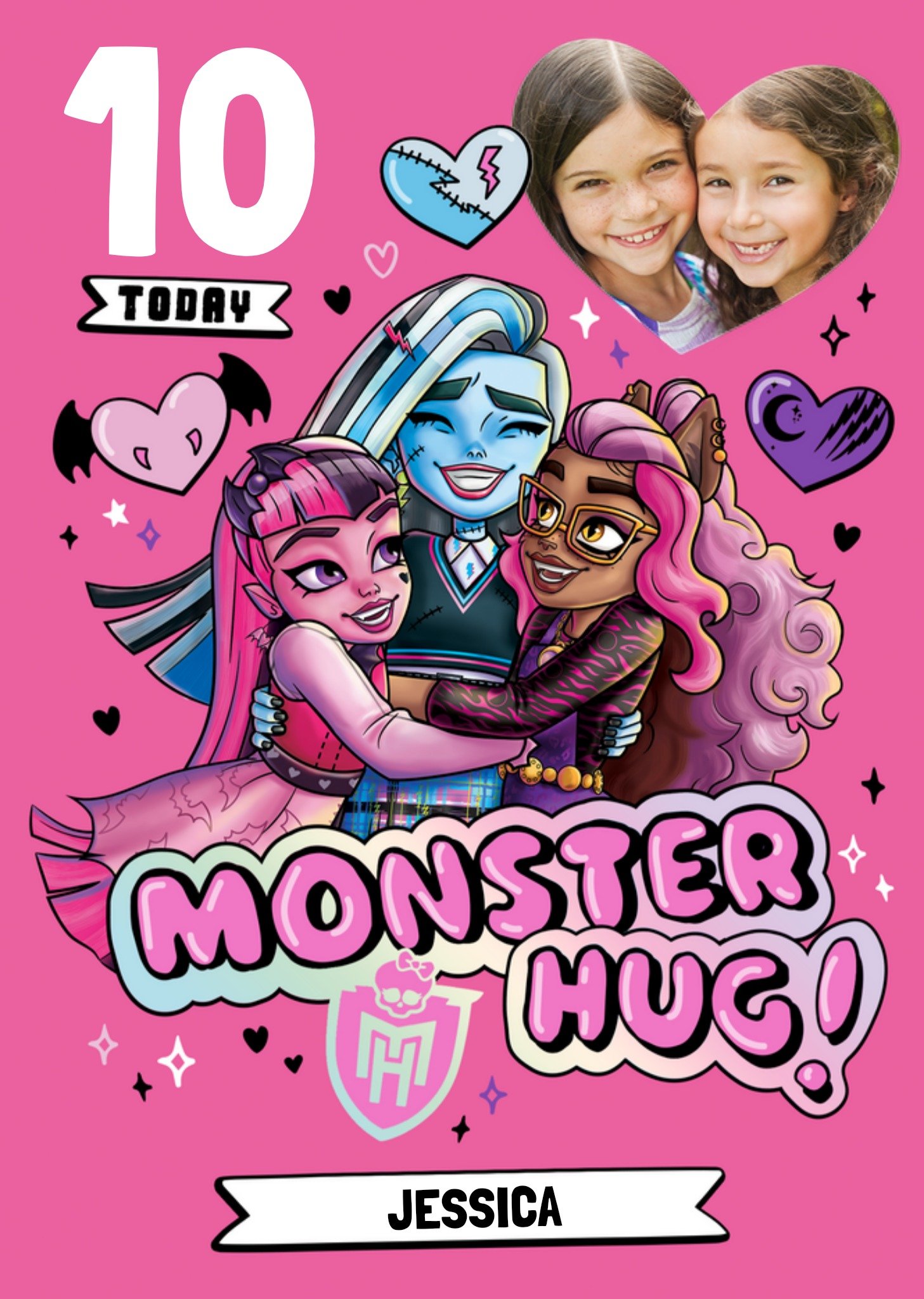 Moonpig Monster High Photo Upload Birthday Card, Large