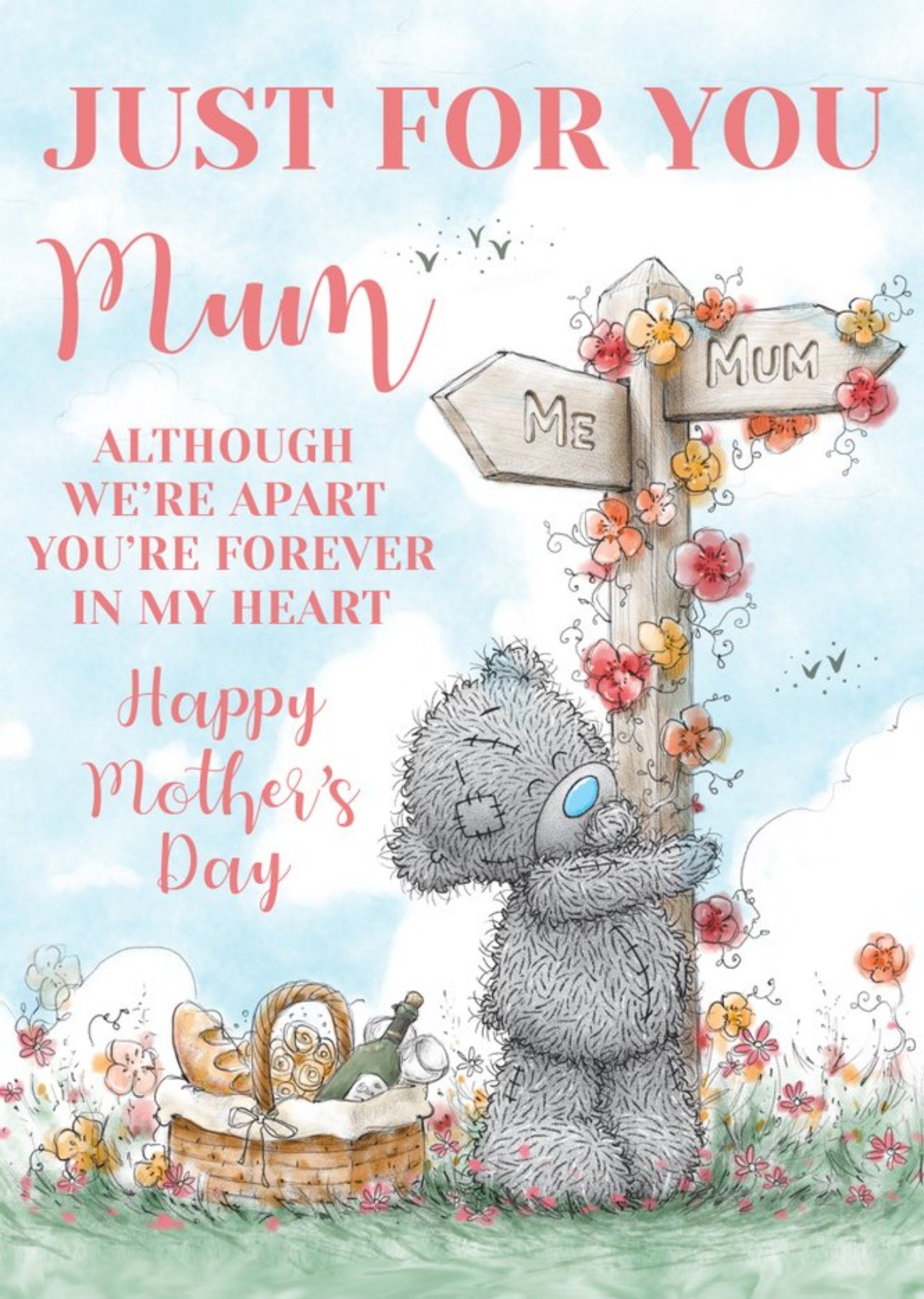 Me To You Across The Miles Tatty Teddy Cute Verse Mother's Day Card