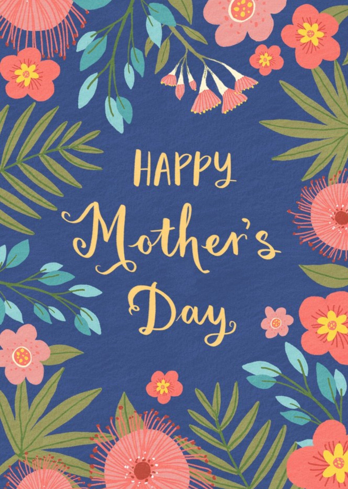 Moonpig Dalia Clark Design Illustrated Floral Mother's Day Card Ecard