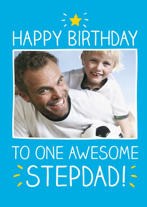 Happy Jackson Happy Birthday Stepdad Photo upload Card