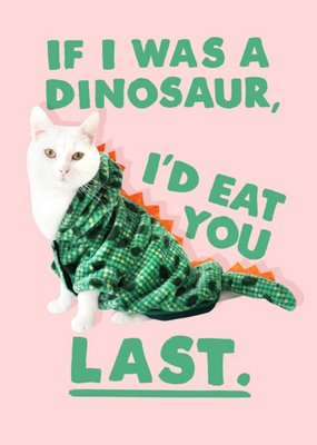 Jolly Awesome If I Were A Dinosaur I'd Eat You Last Card