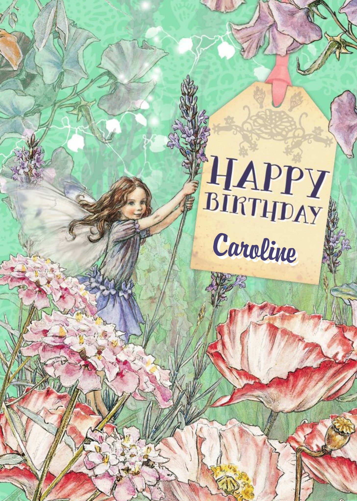 Moonpig Fairy Birthday Card, Large