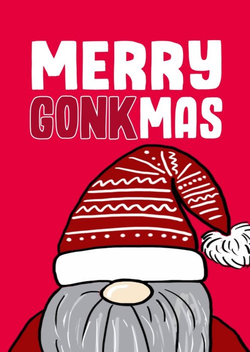 Funny Santa 'Merry Gonkmas' Christmas Card
