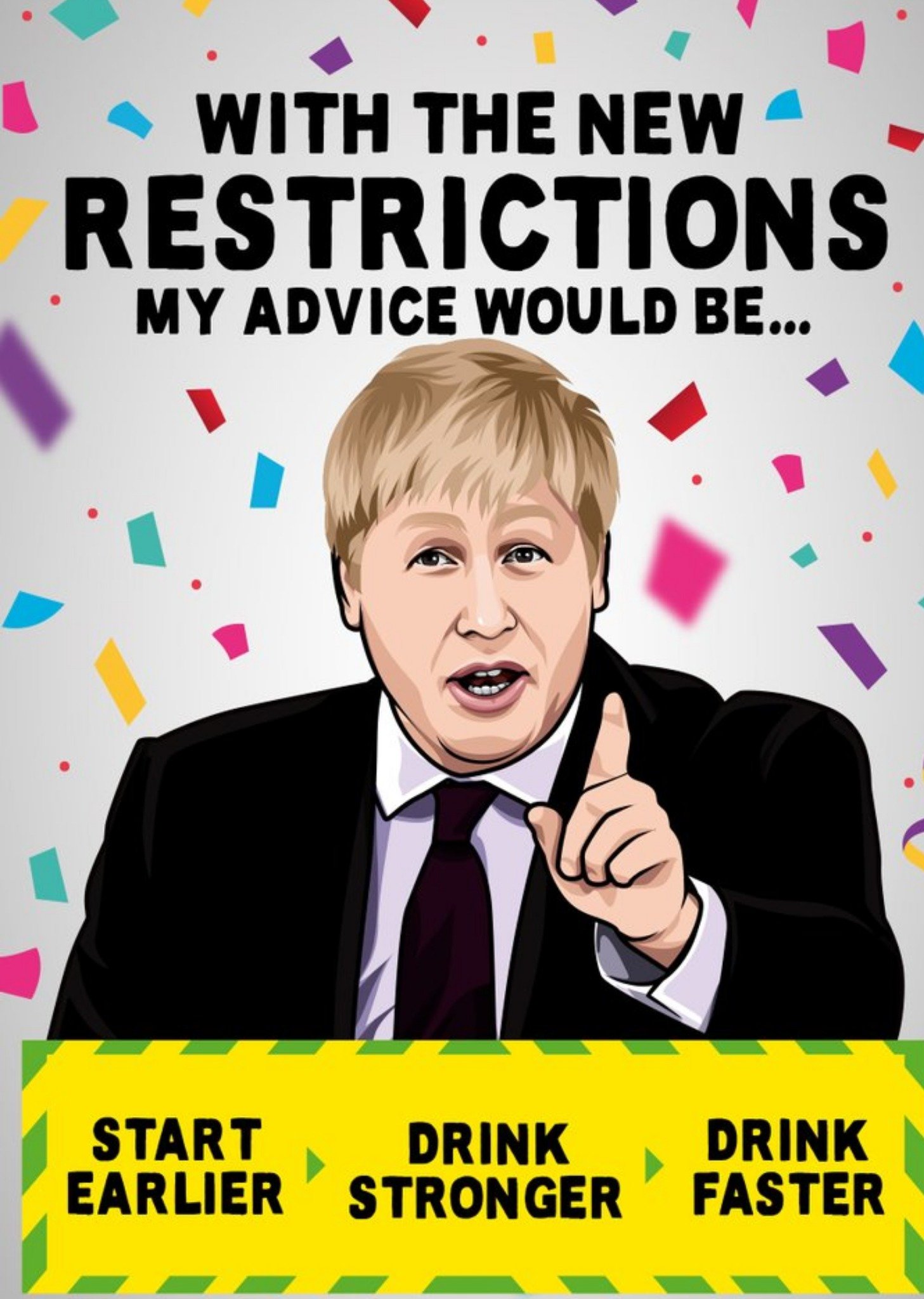 All Things Banter New Restrictions Covid Drinking Funny Birthday Card Ecard