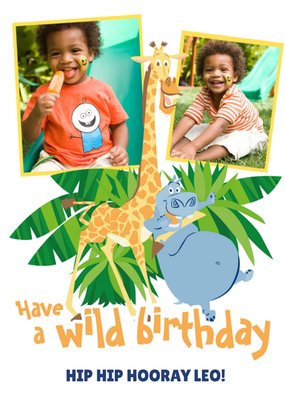 Madagascar Photo Upload Wild Birthday Card