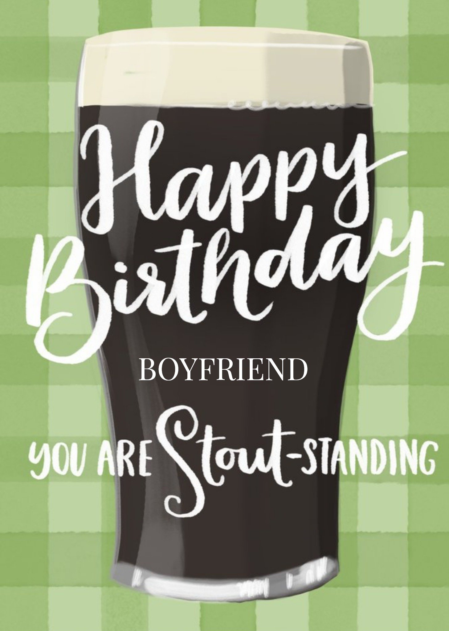 Illustrated Stout-Standing Customisable Birthday Card Ecard