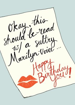 Typographic Love Letter Pop Star Birthday Card