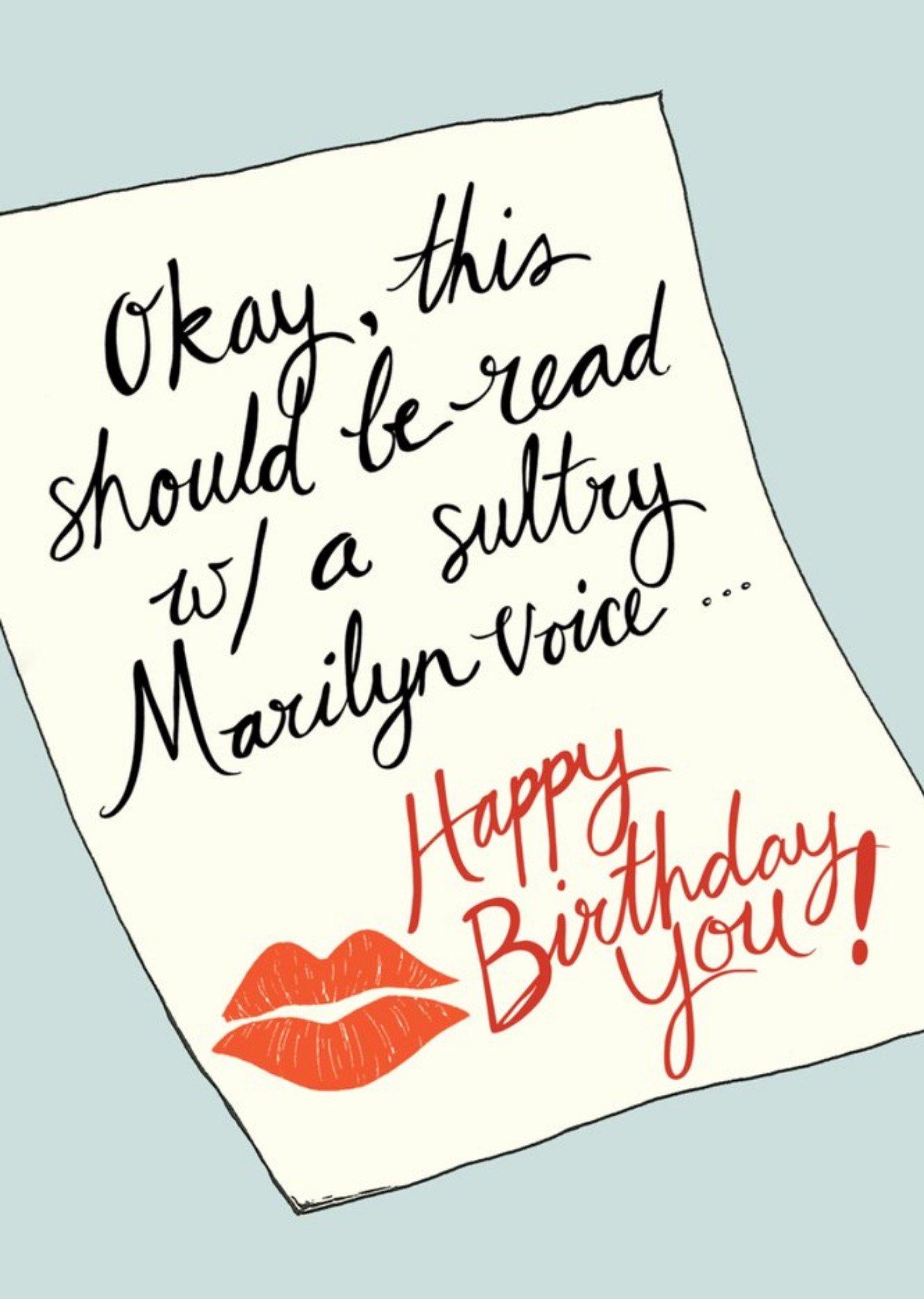 Typographic Love Letter Pop Star Birthday Card Ecard