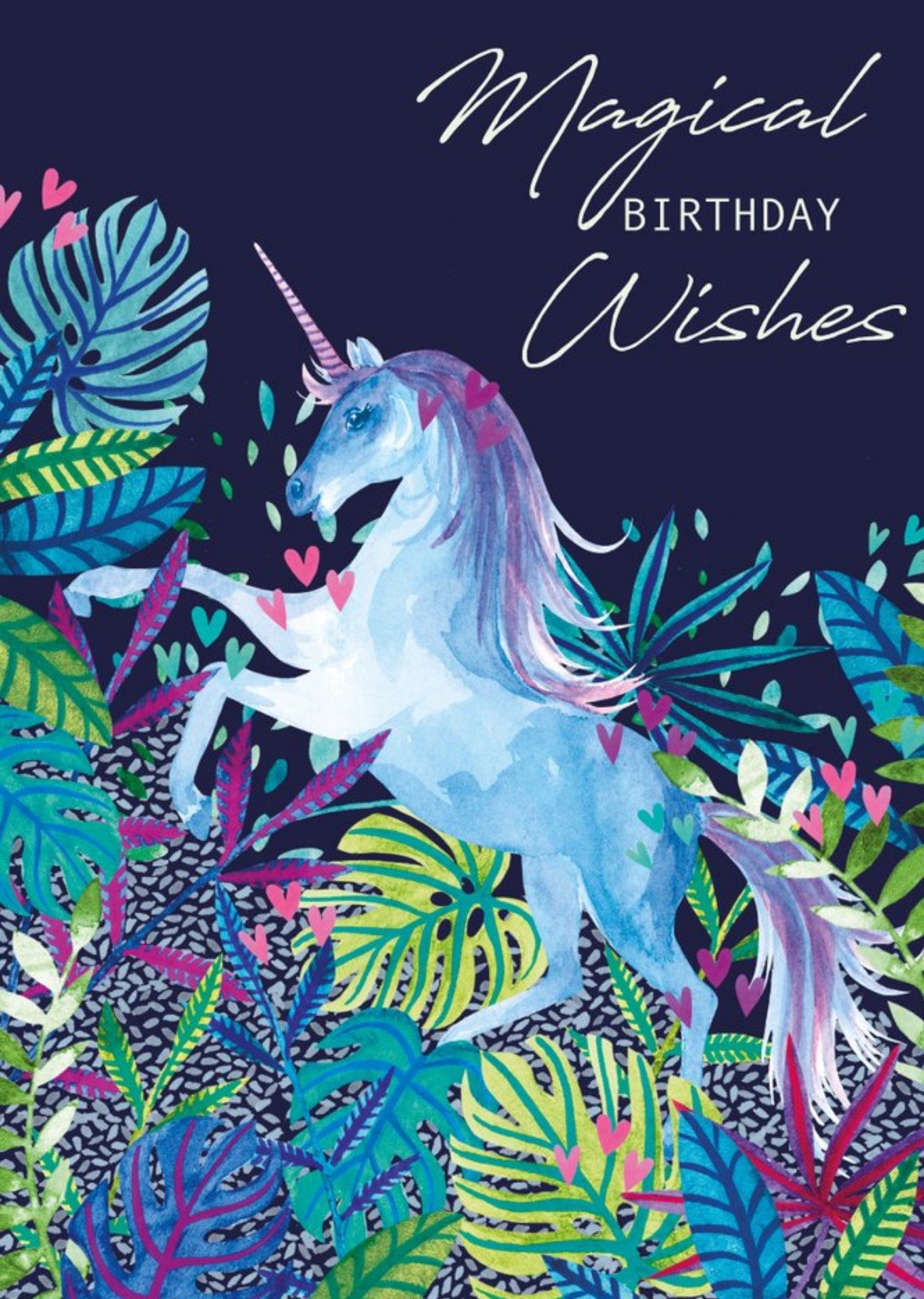 New Wave Magical Birthday Wishes Unicorn Birthday Card Ecard