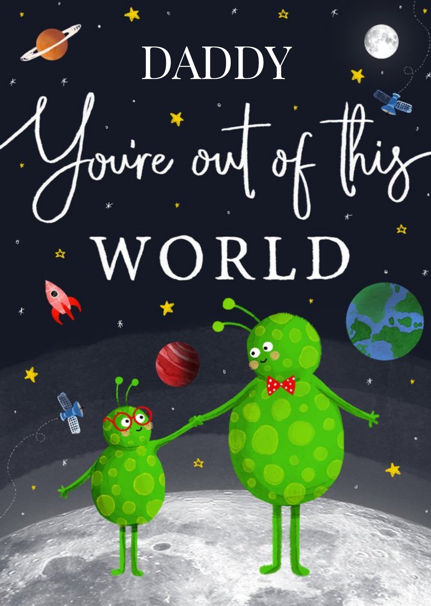 Okey Dokey Design Daddy You're Out Of This World Father's Day Card