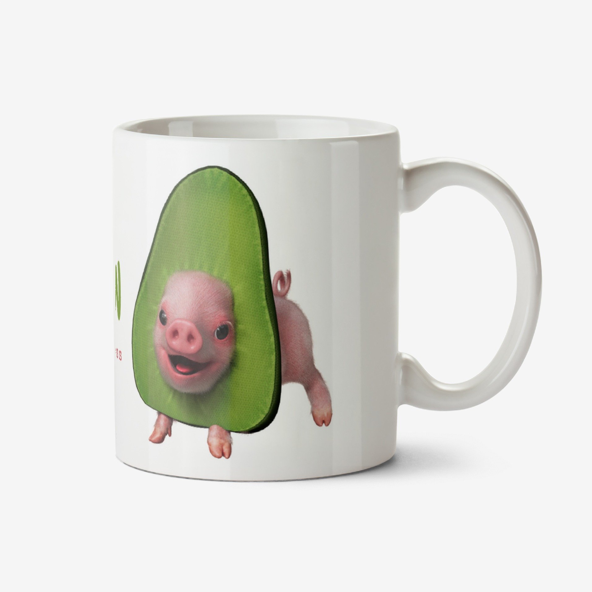 Moonpig Exclusive Moonpigs Let's Have A Brew Avocado Pig Mug Ceramic Mug
