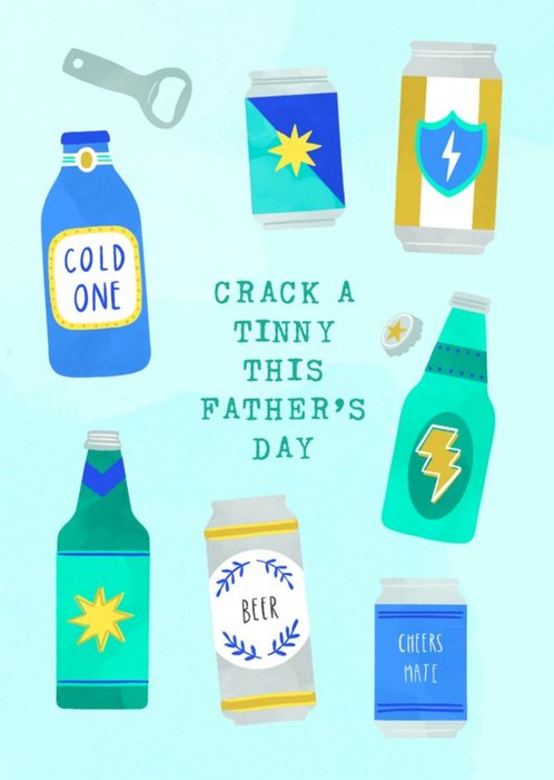 Kit And Caboodle Illustrated Drink Father's Day Australia Card