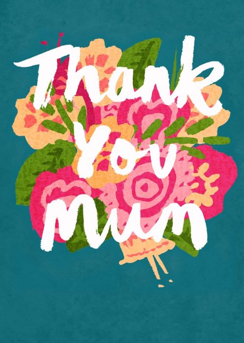 Cute Thank You Mum Floral Card