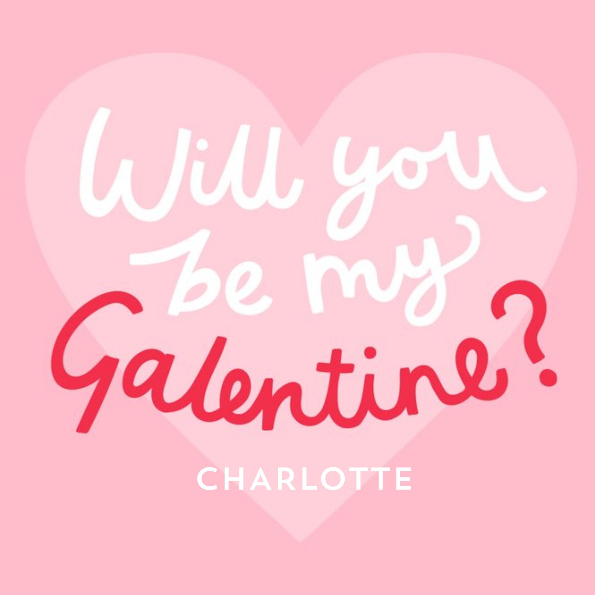 Moonpig Will You Be My Galentine Card, Square