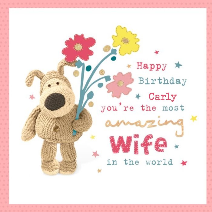 Cute Boofle The Most Amazing Wife In The World Birthday Card