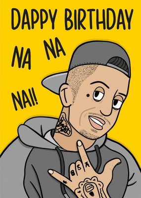 Funny Illustrated Rapper Card