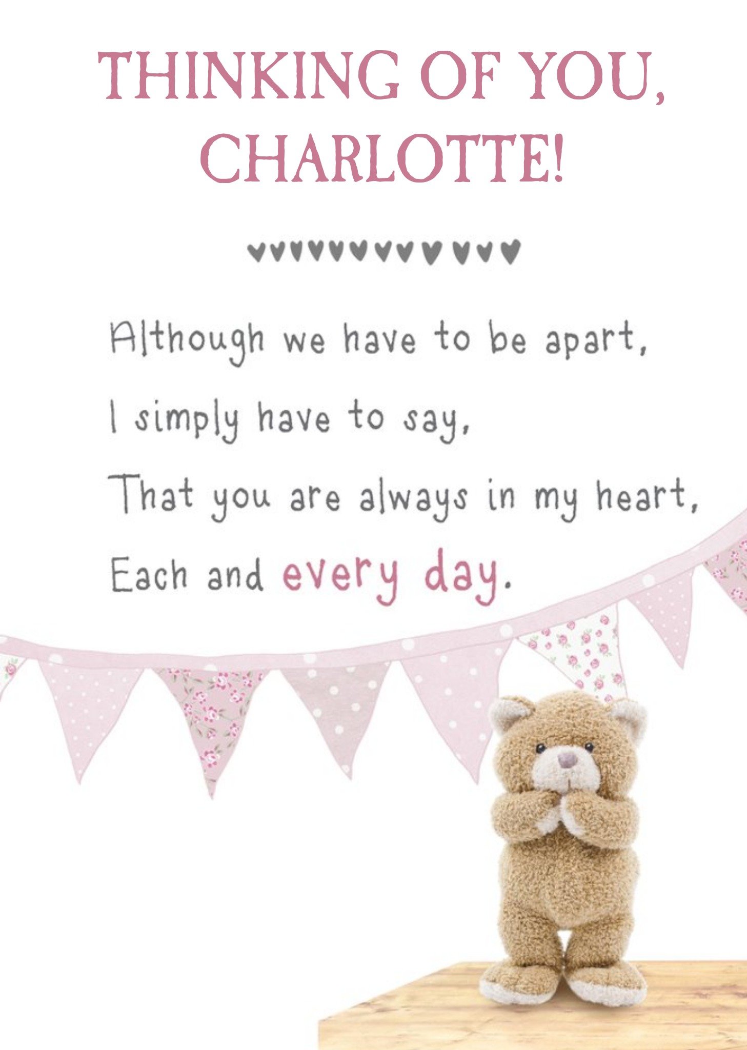 Moonpig You Are Always In My Heart Thinking Of You Card Ecard
