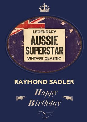 Aussie Superstar Personalised Name Card