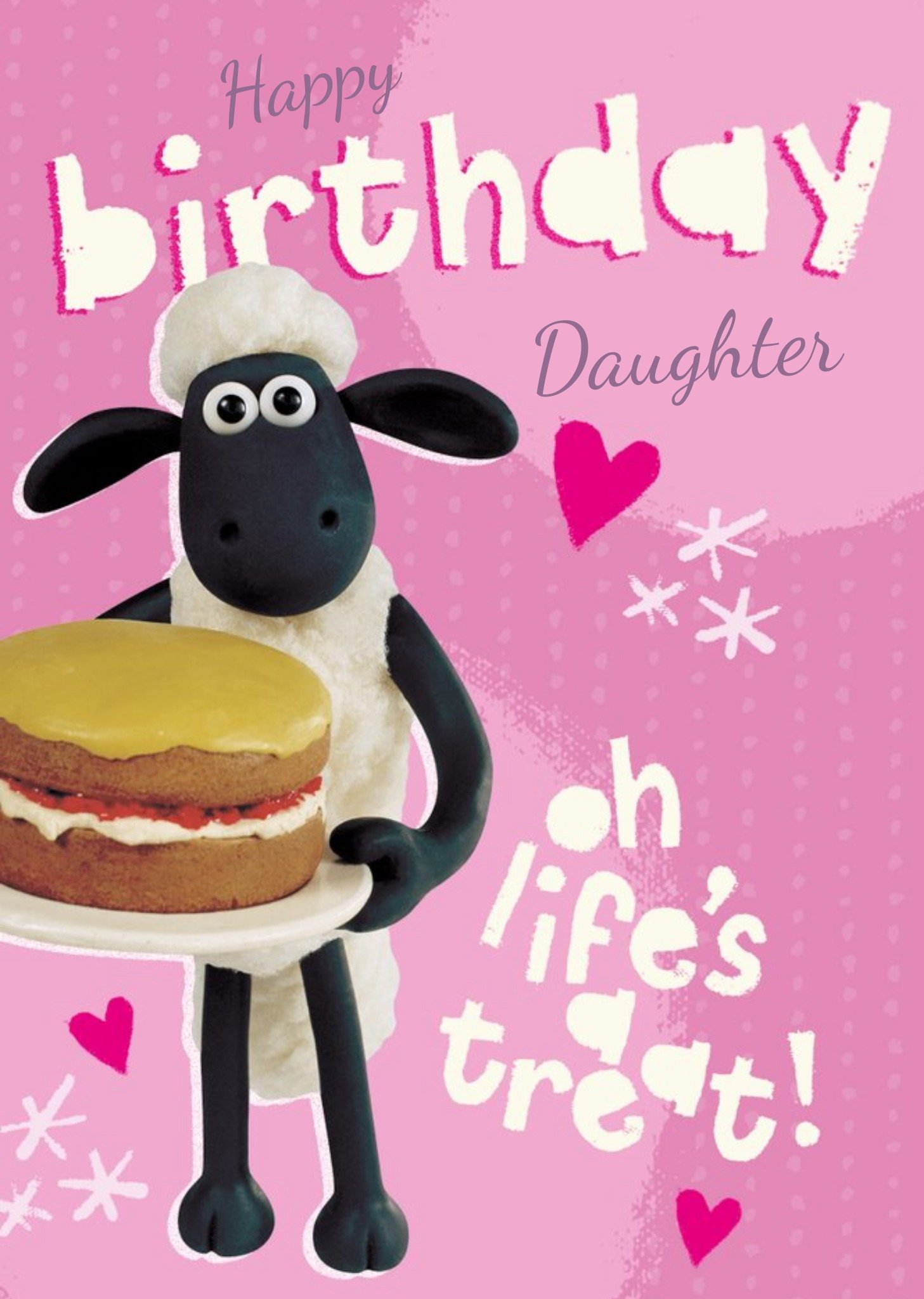 Wallace And Gromit Shaun The Sheep Daughter Life's A Treat Birthday Card, Large