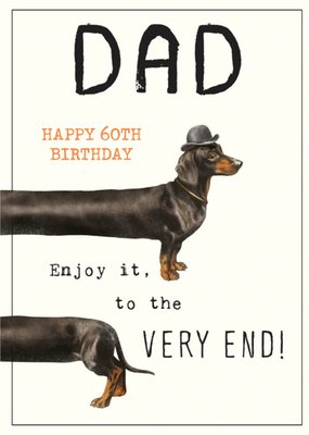 PGM595 Dad 60th Dog Pun Birthday Card