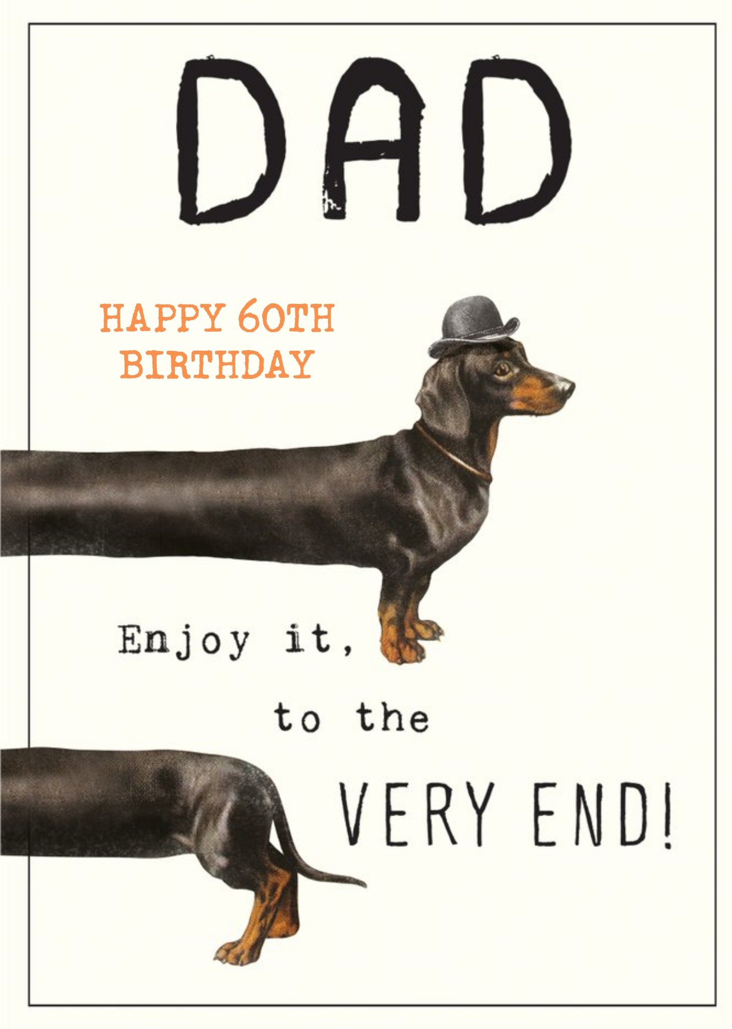 Moonpig Pgm595 Dad 60th Dog Pun Birthday Card, Large