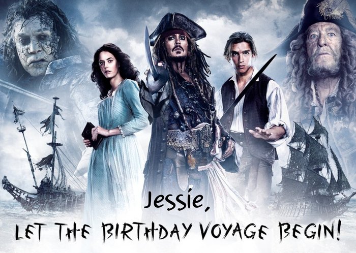 Pirates Of The Caribbean Let The Birthday Voyage Begin Card
