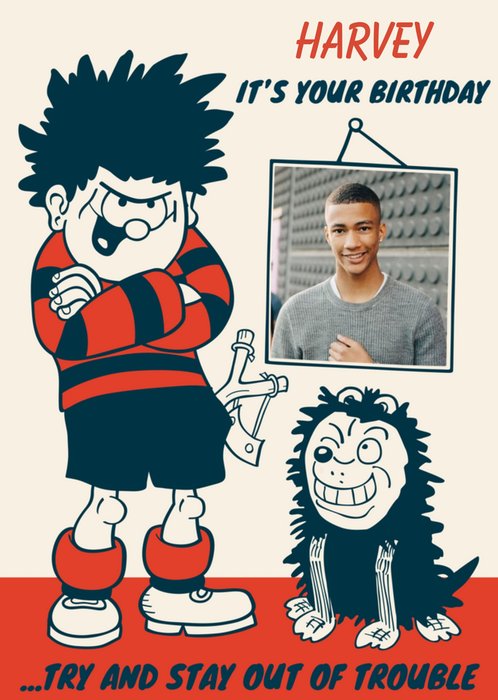 Danilo Beano Dennis The Menace Nasher Stay Out Of Trouble Birthday Card