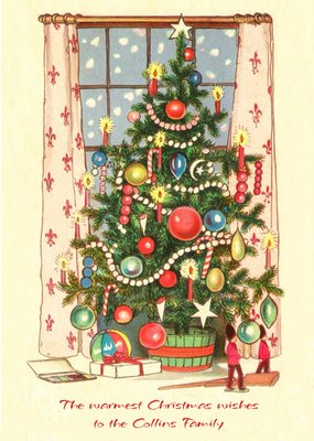 Christmas Tree Scene Personalised Card