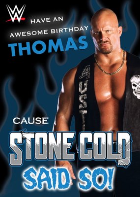 WWE Have An Awesome Birthday Cause Stone Cold Said So Card